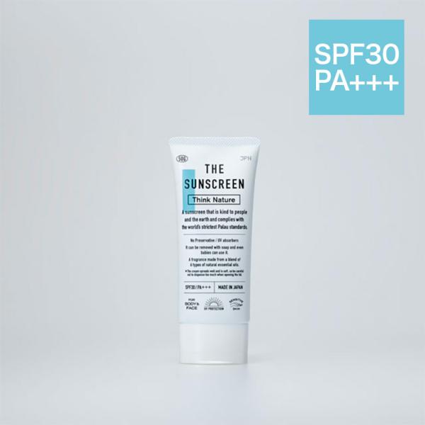 石けんで落とせる日焼け止め THE SUNSCREEN Think Nature SPF30 PA+...