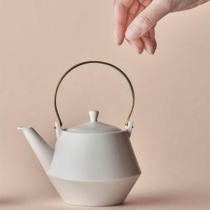 美品】市川孝 *耐火土瓶*ポット直火茶器【陶器】(wa87-2407-178