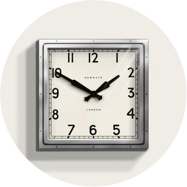 NEW GATE(ニューゲート) 掛け時計　QUAD　クロ―ム　QUAD42CH