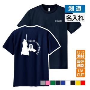 剣道 ドライ Tシャツ 吸汗 速乾 メッシュ オリジナル 名入れ無料