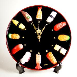 寿司時計 インテリア 食品サンプル 掛け時計 置き時計用スタンド おもしろ 雑貨 景品