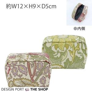 川島織物セルコン Morris Design Studio ピンクアンドローズ スクエアポーチ GF1716 P ピンク b03