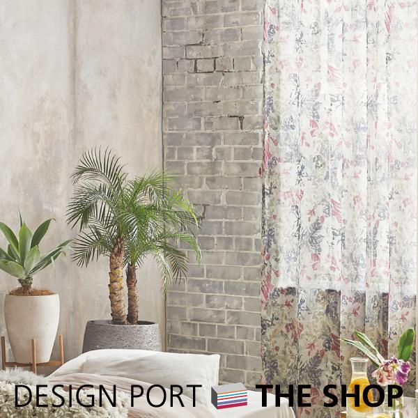 Rough（ラフ）レースカーテン（ランクF）ボタニカナウ（グリーン）幅67〜400cm×丈60〜28...