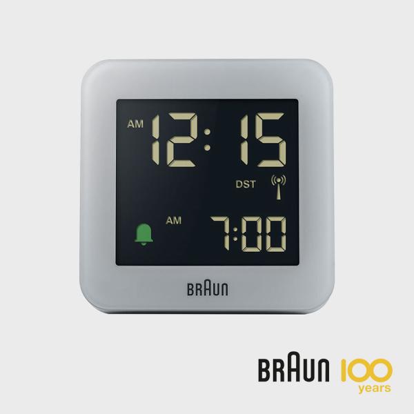 ブラウン BRAUN 時計 デジタル 100周年Clock アラーム時計 グレー BC09 目覚まし...