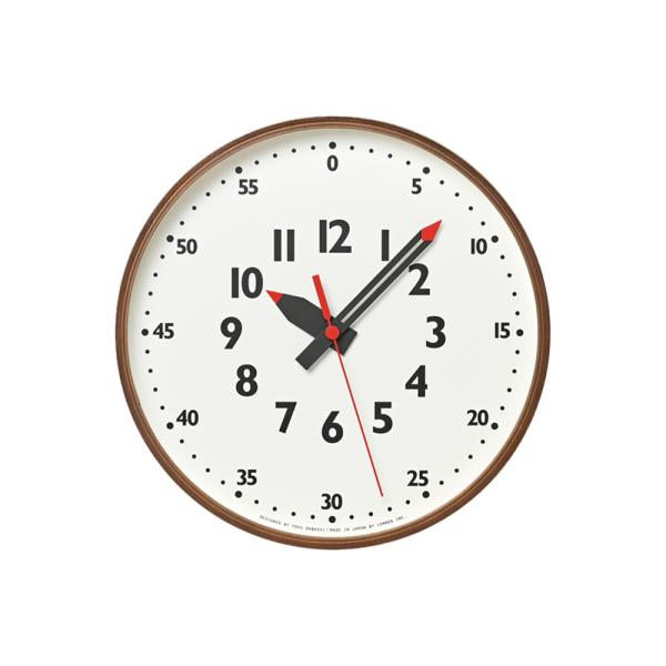 レムノス 知育時計 壁掛け時計 ふんぷんクロック S YD14-08 ブラウン 知育 かわいい 時計...