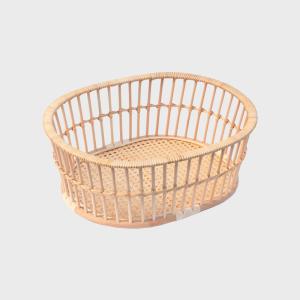 脱衣 カゴ 籐 ラタン 天然素材 旅館 銭湯 バスケット 長方形 53cm 業務