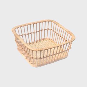 脱衣 カゴ 籐 ラタン 天然素材 旅館 銭湯 バスケット 長方形 53cm 業務
