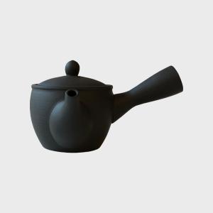 三陶 萬古焼 紫泥急須 実山窯 伊藤実山 伝統工芸士 1.5号玉型石目急須