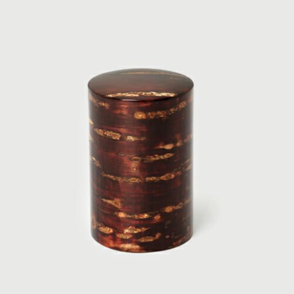 藤木伝四郎商店 茶筒 総皮茶筒 中長 無地皮 80g 茶筒 おしゃれ 茶筒 桜皮細工 樺細工 秋田 ...