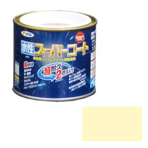 アサヒペン 多用途ー水性スーパーコート 1／5Lーアイボリー｜desir-de-vivre