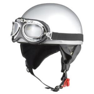 LEAD リード工業 CROSS CR-750 ビンテージハーフヘルメット シルバー | ハーフ ヘ...