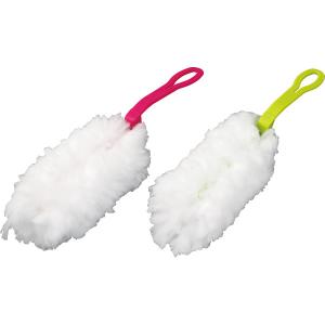 ふわふわダスター 2色アソート ピンク・グリーン SC1607-A | 24-0656-106ハンディークリーナー ダスター ほこり取り 消耗品 便利 掃除 家庭 リビング