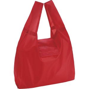 ポケッタブルバッグ レッド 7022RD | 23-0619-046 雑貨 バッグ エコバッグ 薄型 レッド 持ち運び 収納