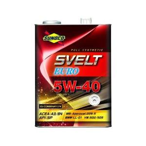 SUNOCO スノコ エンジンオイル SVELT EURO スヴェルトユーロ 5W-40 4L缶 | 5W40 4L 4リットル オイル 交換 人気 オイル缶 油 エンジン油 車検 車 ポイント消化｜desir-de-vivre