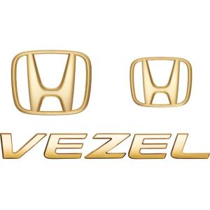 メール便可 HONDA ホンダ VEZEL ヴェゼル 純正 ゴールドエンブレム Hマーク×2、車名エンブレム 2014.10〜仕様変更