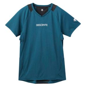DESCENTE デサント 半袖バレーシャツ グリーン M DV5SHT02U GR00   スポーツ スポーツウェア バレーボール バレー 半袖Tシャツ ピステ 半袖 バレーピステ