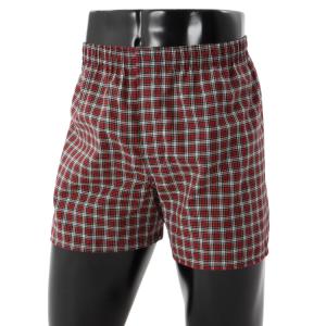 Hanes チャンピオン 2P WOVEN TRUNKS カラー１ M HM8ET701 1 | メンズ トランクス パンツ 男性用 下着 ２枚組 インナー 抗菌防臭 ゆったり 肌触り チェック柄の商品画像