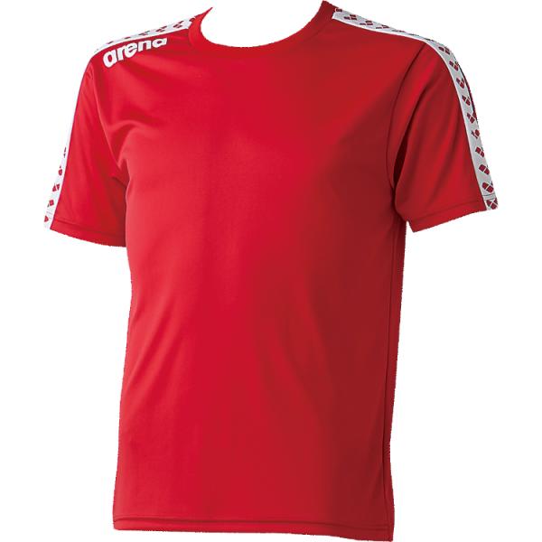 arena アリーナ チームラインTシャツ レッド Lサイズ ARN-6331 RED | スポーツ...