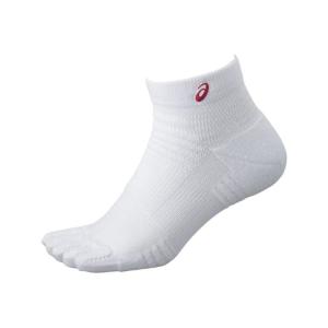 asics アシックス FIVE FINGERS SOCKS10 ブリリアントホワイト/レッド L 3033B925 103 | 靴下 ソックス メンズ レディース 男女共用 5本指 速乾性 機能性 Lの商品画像