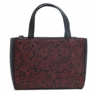 印傳屋（INDEN-YA） 印伝 ハンドバッグ 鹿革 ディアスキン 漆塗り