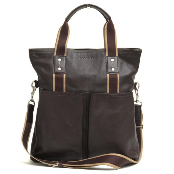 COACH コーチ トートバッグ F70558 Heritage Web Leather Foldo...