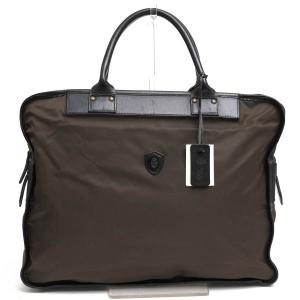 ✨極美品✨ フェリージ ブリーフケース ナイロン レザー B4可 紺茶 ✨極美品✨ フェリージ ブリーフケース ナイロン レザー B4可 紺茶