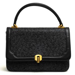 印傳屋 INDEN-YA 印伝 ハンドバッグ Rosepoch ローゼポック 鹿革