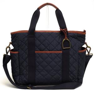 POLO RALPH LAUREN ポロ ラルフローレン トートバッグ Blue Quilted Baby Changing Bag & Mat 45cm オムツ替えシート付き マザーズバッグ｜desir-store