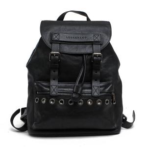 Longchamp ロンシャン リュック L1556970001 3D Backpack S 牛革 カーフ フラップ式 スタッズ デイパック｜desir-store