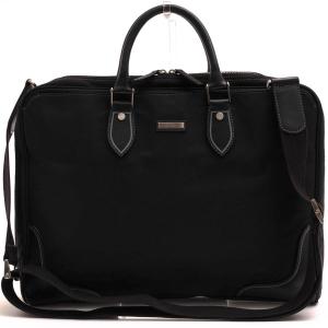 バッグ Loewe business bag LOEWE Business Bag Medium A4 Logo Leather Black Men's USED