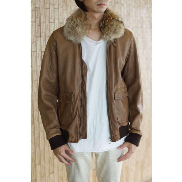 GIORGIO BRATO ジョルジオブラット ジャケット A-2 フライトジャケット ファー