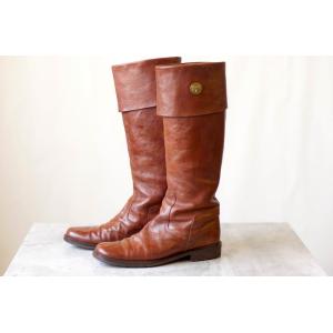 Bally（バリー） ロングブーツ SAMIR 牛革 カーフ ロゴ刻印 乗馬