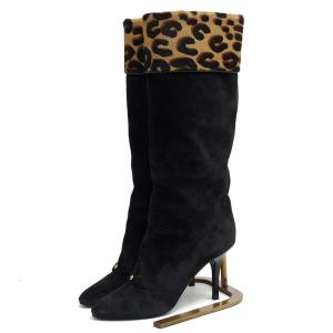 Bally（バリー） ロングブーツ SAMIR 牛革 カーフ ロゴ刻印 乗馬ブーツ