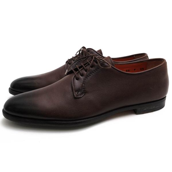 Santoni サントーニ ビジネスシューズ 7083 50 牛革 カーフ ダービーシューズ プレー...