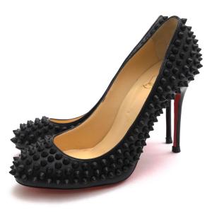 Christian Louboutin クリスチャン ルブタン パンプス Fifi Spikes Pumps 100mm カーフレザー 牛革 レッドソール プレーントゥ スタッズ