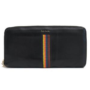 Paul Smith ブラック長財布 PSC785 Paul Smith（ポール・スミス） 長財布 PSC785 ジップストローグレイン
