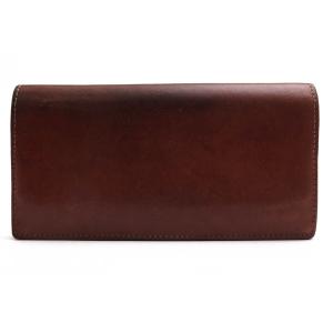 BVLGARI（ブルガリ） 長財布 レザー ロゴ刻印リング フラップ ブランド