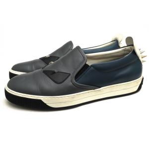 FENDI◇ズッカ柄×メッシュ切替ローカットスニーカー/US7/NVY/1322