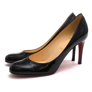 Christian Louboutin クリスチャン ルブタン パンプス 3080263 SIMPLE PUMP 85 PATENT CALF 牛革 カーフ アーモンドトゥ プレーントゥ ハ