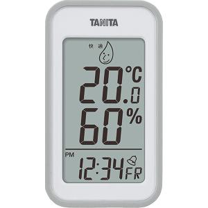タニタ デジタル温湿度計 グレー TT559GY | 23-0274-049 雑貨 ツール 温度計 湿度計 時計 グレー 機能｜desirdevivre-zacca