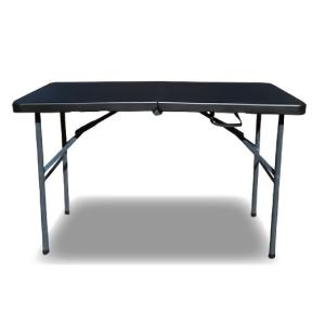 TRI OUTDOOR INDOOR FURNITURE FOLDING TABLE　2〜4人用 Foster BLACK SLW211 | 机 テーブル 持ち運び 便利 組み立て簡単 コンパクト収納 スリム 防災｜desirdevivre-zacca