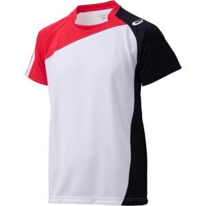 asics アシックス GAMESHIRTSHS ホワイトxVレツド S XW1321 124 | ...