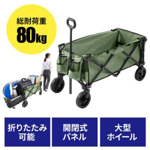 キャリーワゴン コンパクト 収納 大容量 大型ホイール カバー丸洗い対応 耐荷重80kgの商品画像