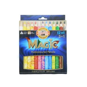 コヒノール  MAGIC マジック 太軸色鉛筆 12色＋1 セット KOH-I-NOOR かわいい おしゃれ 塗り絵｜desklabo