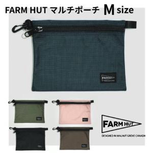 マルチポーチ M FARM HUT ナイロン フラット シンプル ポーチ｜desklabo