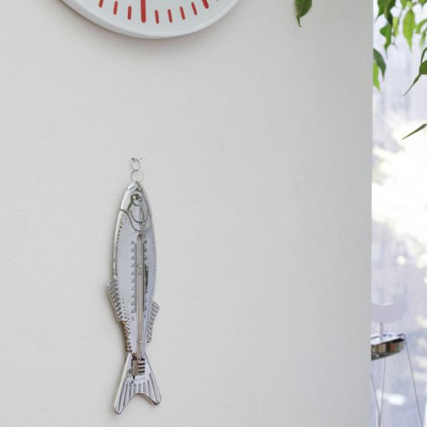 温度計 フィッシュ サーモメーター FISH THERMOMETER 屋外 壁掛け KIKKERLA...