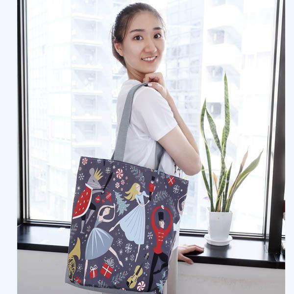 バレエ ジッパー付きバレエトートバッグ かばん プレゼント くるみ割り人形 バレエコア