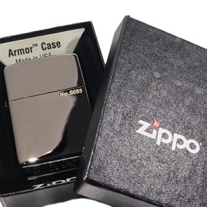Zippo ジッポ― ライター 162BN-ZCUT ブラックニッケル アーマーケース サイドドット...