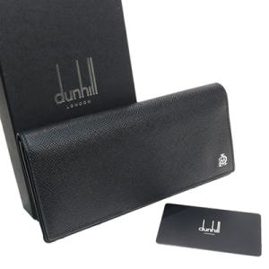 dunhill ダンヒル 19F2C10 001R CADGAN カドガン ブラック 二つ折り長財布...
