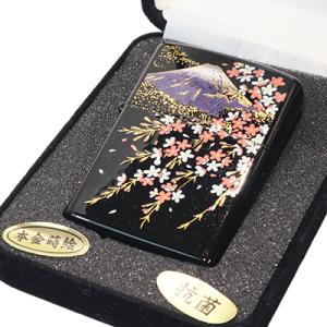 ZIPPO ジッポライター 蒔絵シリーズ  2LA-FUJISAKURA 本金蒔絵 富士桜 オイルラ...